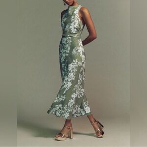 Reformation Casette Linen Willow Open Back Dress 4